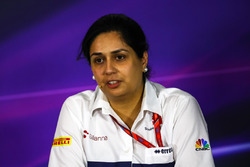 Monisha Kaltenborn, Sauber Team Prinicpal in the Press Conference