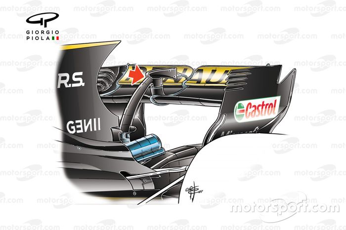 Renault R.S.17 illegal rear wing