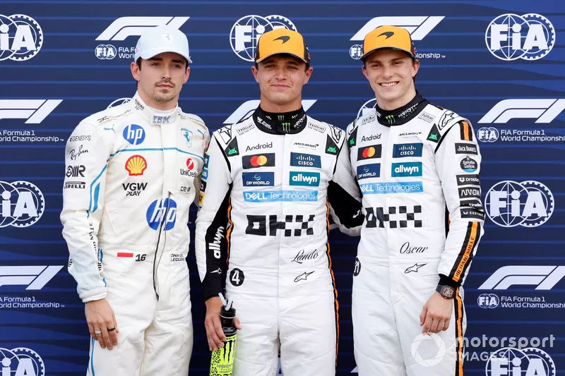 Charles Leclerc, Ferrari, Lando Norris, McLaren, Oscar Piastri, McLaren