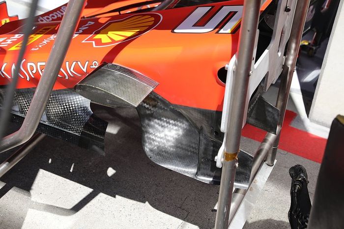 El alerón delantero del Ferrari SF90