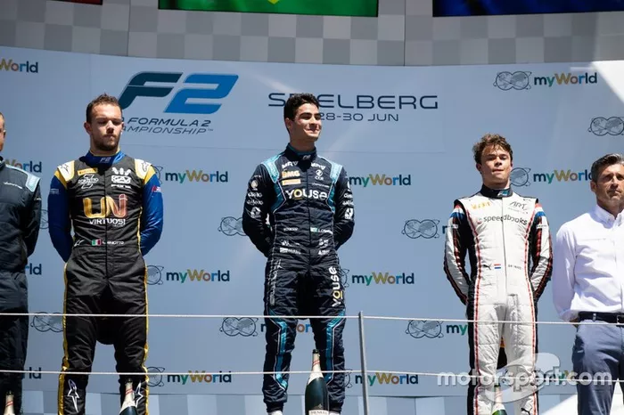 Sergio Sette Camara, Dams Luca Ghiotto, UNI Virtuosi Racing and Nyck De Vries, ART Grand Prix 