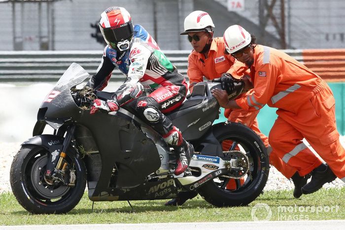 Alex Rins, Team LCR Honda, caída
