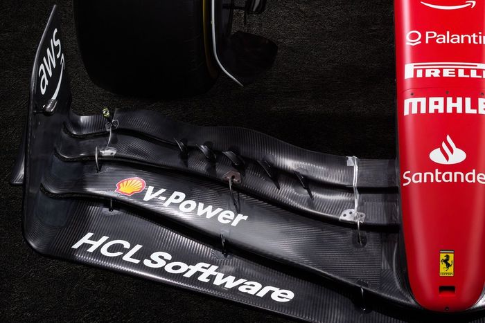 Ferrari SF-23. detalle alerón delantero