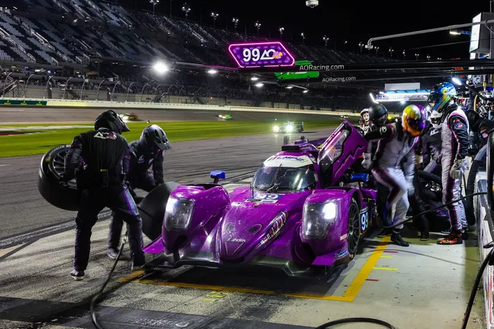 #99 AO Racing, ORECA LMP2 07: PJ Hyett, Dane Cameron, Jonny Edgar, Christian Rasmussen