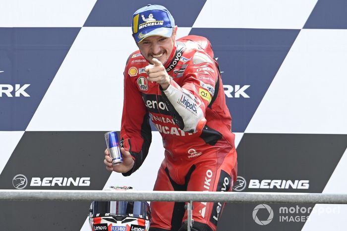 Podio: ganador de la carrera Jack Miller, Ducati