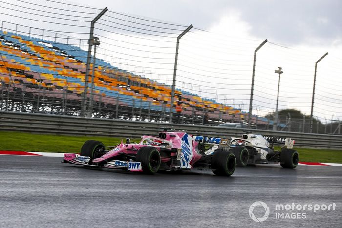 Sergio Pérez, Racing Point RP20, George Russell, Williams FW43