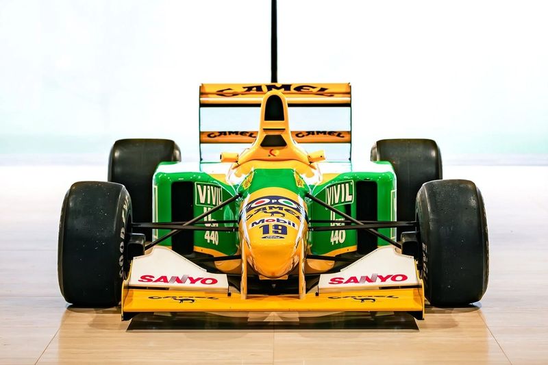 La Benetton B192-05 pilotée en 1992 par Michael Schumacher