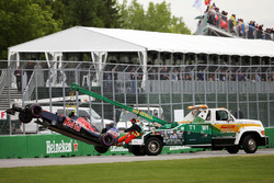 Das Auto von Carlos Sainz Jr., Scuderia Toro Rosso, nach Crash