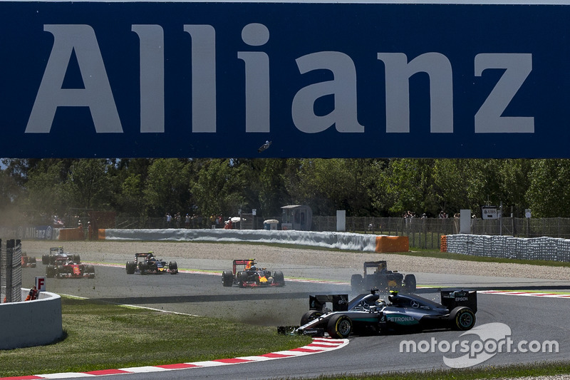 Kollision zwischen Lewis Hamilton und Nico Rosberg