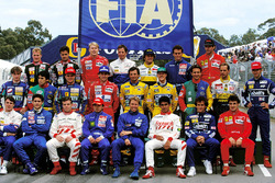 Johnny Herbert, Lotus, Pedro Lamy, Lotus, Mika Hakkinen, McLaren, Martin Brundle, Ligier, Pierluigi