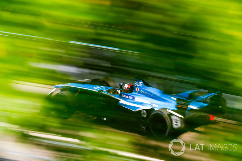 Emerson Fittipaldi, former F1 World Champion, Indy 500 winner, drives the Formula E car
