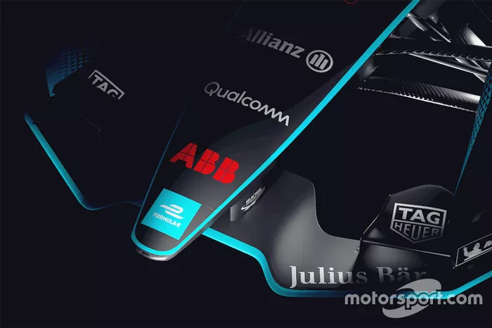 Coche de Fórmula E 2018/2019 en un teaser