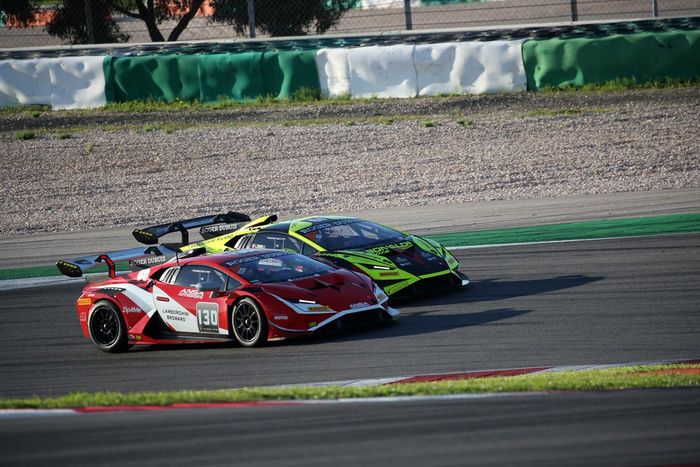 #130 ANSA Motorsports, Huracán Super Trofeo EVO2, Nelson Piquet jr e #61 Bonaldi Motorsport, Huracán Super Trofeo EVO2, Max Weering
