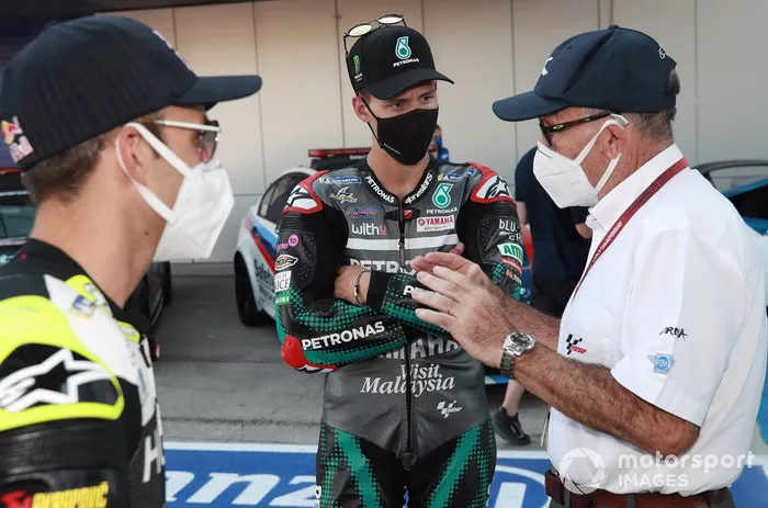 Johann Zarco, Avintia Racing, Fabio Quartararo, Petronas Yamaha SRT, Carmelo Carmelo Ezpeleta, CEO Dorna Sports