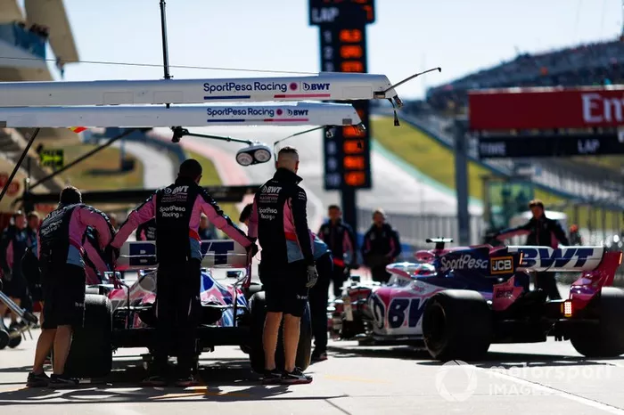 Lance Stroll, Racing Point RP19, Sergio Pérez, Racing Point RP19