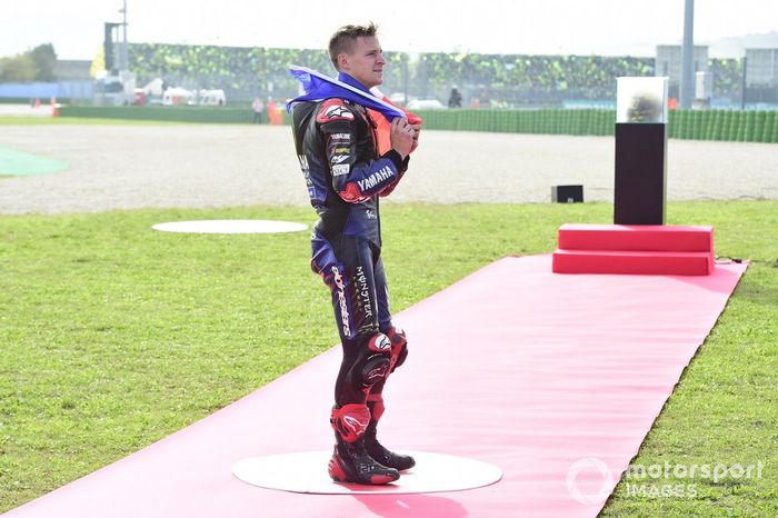 El Campeón del Mundo Fabio Quartararo, Yamaha Factory Racing celebra
