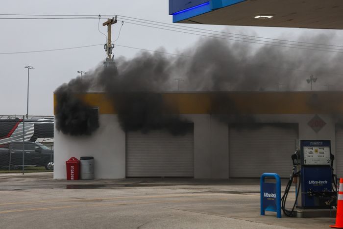 Incendio en la zona de garajes de Daytona