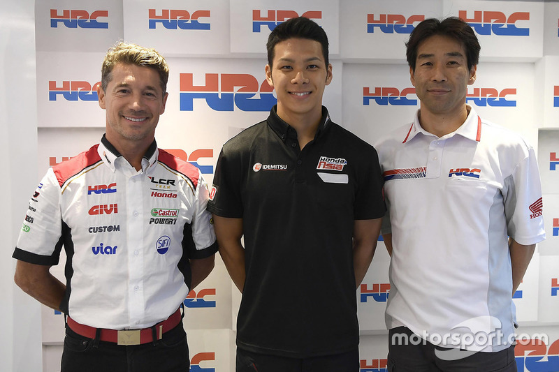 Lucio Cecchinello, LCR Honda Takım patronu, Takaaki Nakagami, Tetsuhiro Kuwatam, HCR Direktör