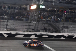 Denny Hamlin, Joe Gibbs Racing Toyota takes the checkered flag