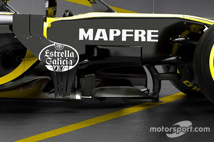 Renault F1 Team RS18 bargeboard detail