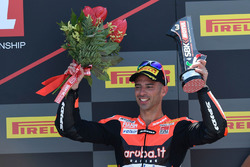 Podio: il terzo classificato Marco Melandri, Aruba.it Racing-Ducati SBK Team