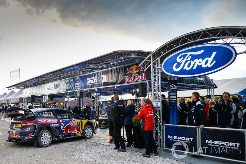 The car of Sébastien Ogier, Julien Ingrassia, Ford Fiesta WRC, M-Sport in service