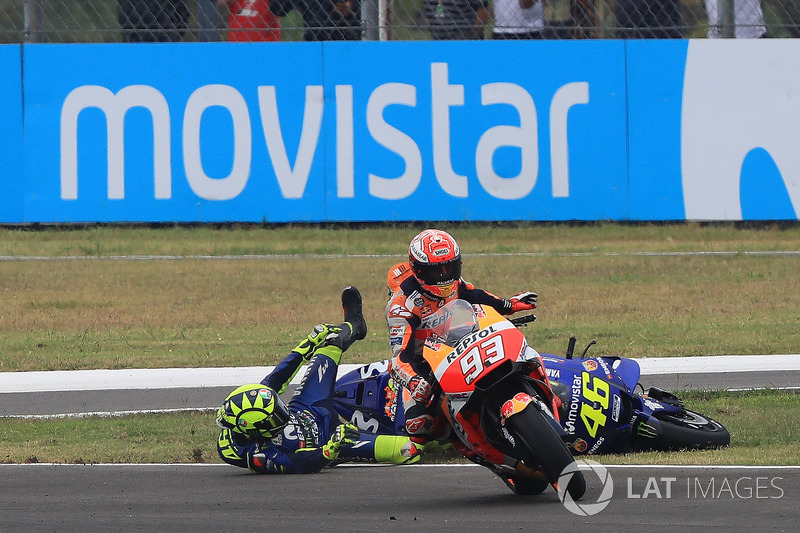 L'incidente tra Marc Marquez, Repsol Honda Team, e Valentino Rossi, Yamaha Factory Racing