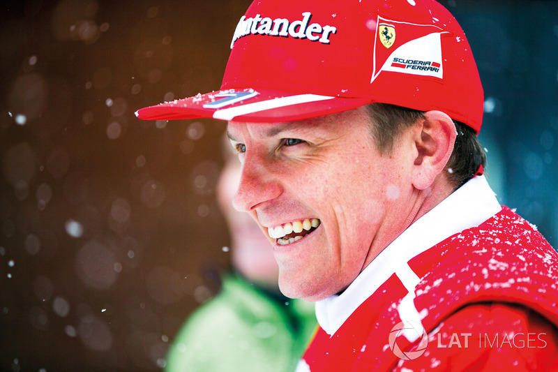 Kimi Raikkonen in the snow