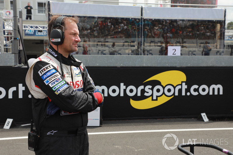 A Toyota Racing team member