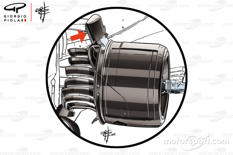La suspension arrière de la Mercedes AMG F1 W09