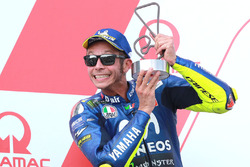 Podio: il secondo classificato Valentino Rossi, Yamaha Factory Racing
