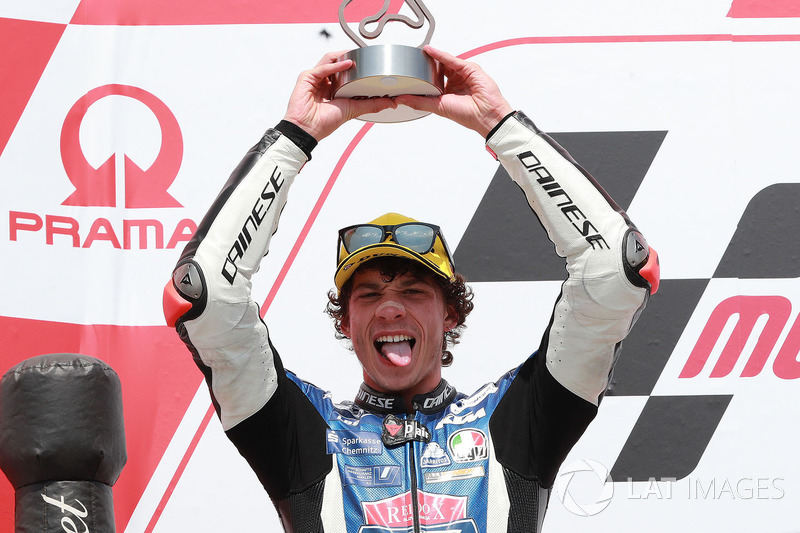 Podio: il secondo classificato Marco Bezzecchi, Prustel GP