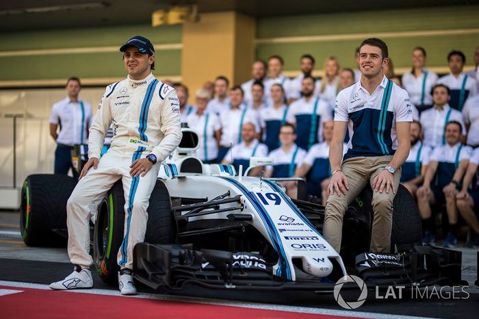 Felipe Massa, Williams y Paul di Resta, Williams en la foto del  equipo Williams