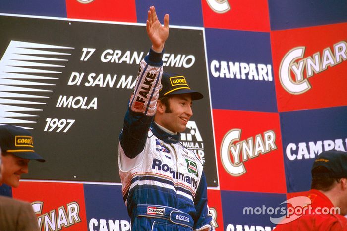 Podio: Ganador de la carrera Heinz-Harald Frentzen, Williams FW19 Renault