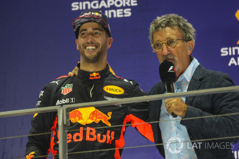 Podium: segundo, Daniel Ricciardo, Red Bull Racing, Eddie Jordan