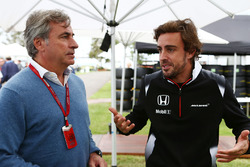 Carlos Sainz with Fernando Alonso, McLaren