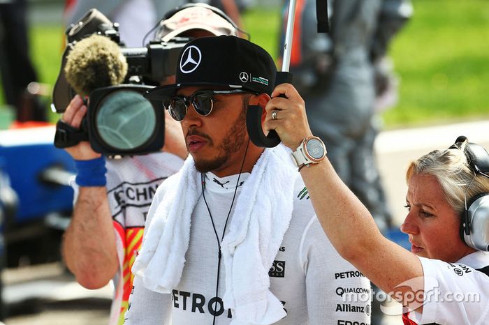 Lewis Hamilton, Mercedes AMG F1 Team en la parrilla