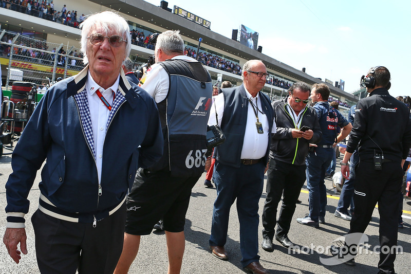 Bernie Ecclestone, on the grid