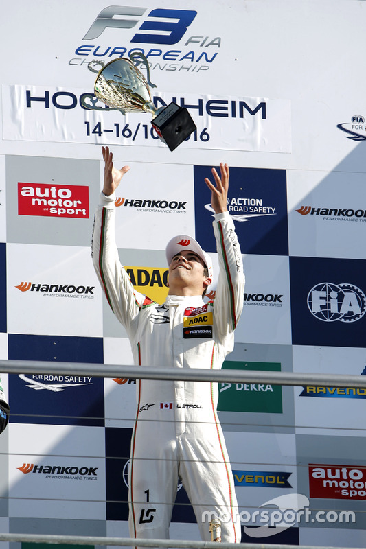 Podium: Race winner Lance Stroll, Prema Powerteam Dallara F312 - Mercedes-Benz