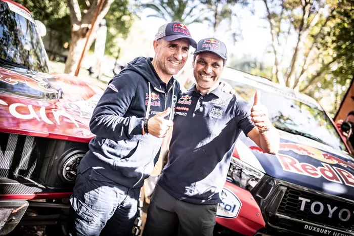 Stephane Peterhansel and Nasser Al-Attiyah