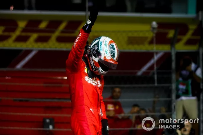 Pole sitter Charles Leclerc, Ferrari