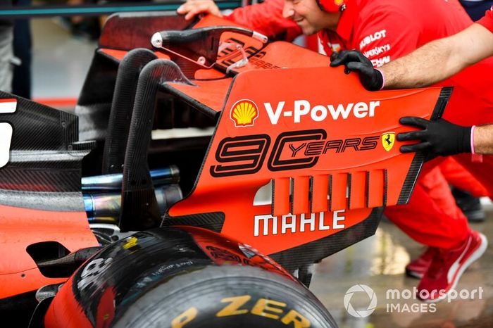 El alerón trasero del Ferrari SF90 