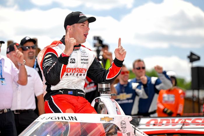 Scott McLaughlin, Team Penske Chevrolet, Victory Lane, Roger Penske