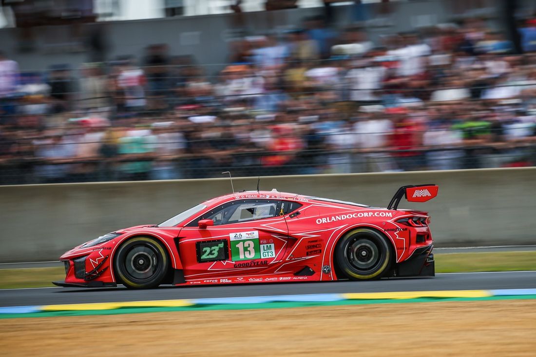#13 AWA Racing Corvette Z06 LMGT3.R: Orey Fidani, Lars Kern, Matthew Bell