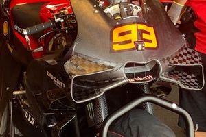 Detalles de la moto del Ducati Team