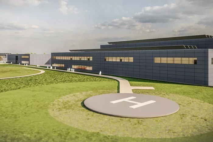 Render de la fábrica de Aston Martin en Silverstone