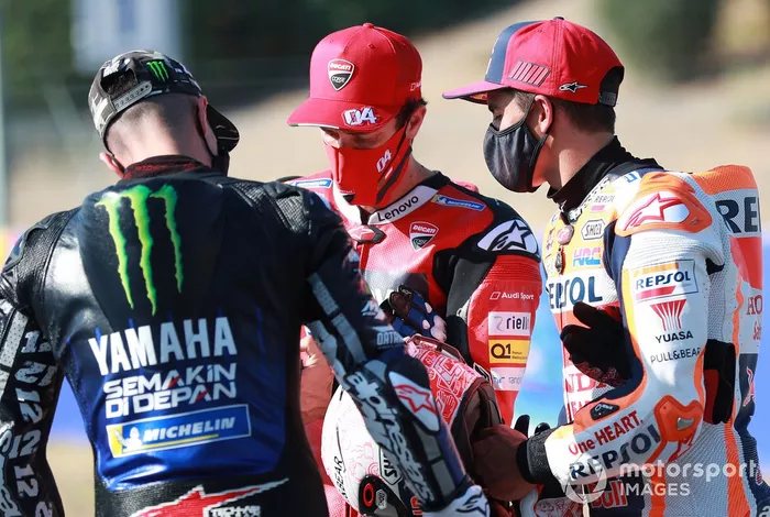 Maverick Vinales, Yamaha Factory Racing, Andrea Dovizioso, Ducati Team, Marc Marquez, Repsol Honda Team