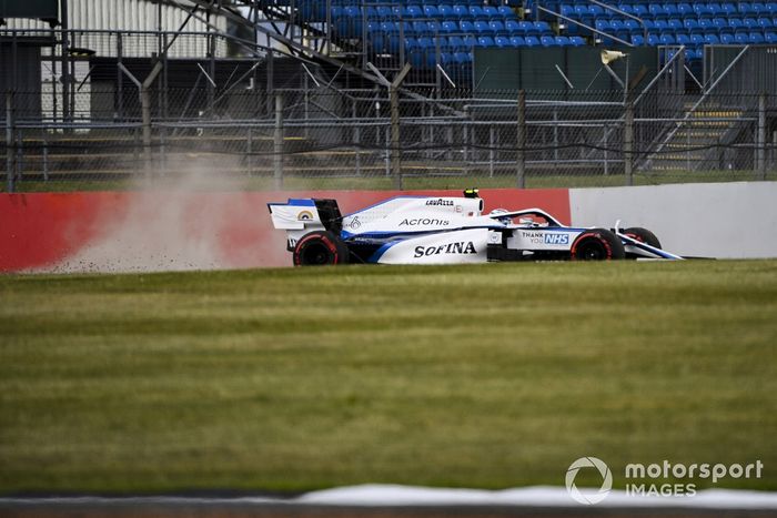 Nicholas Latifi, Williams FW43 spins 