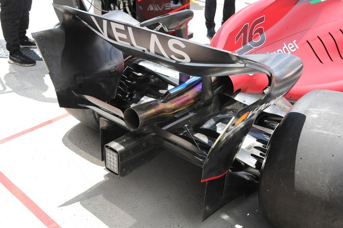 Detalle del difusor del Ferrari F1-75