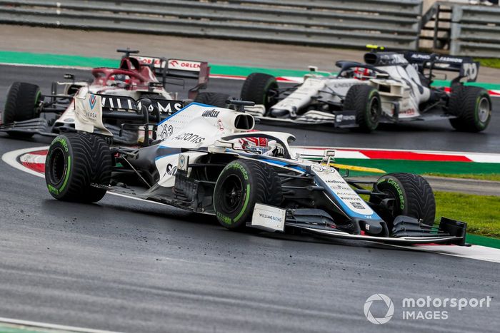 George Russell, Williams FW43, Kimi Raikkonen, Alfa Romeo Racing C39, Pierre Gasly, AlphaTauri AT01